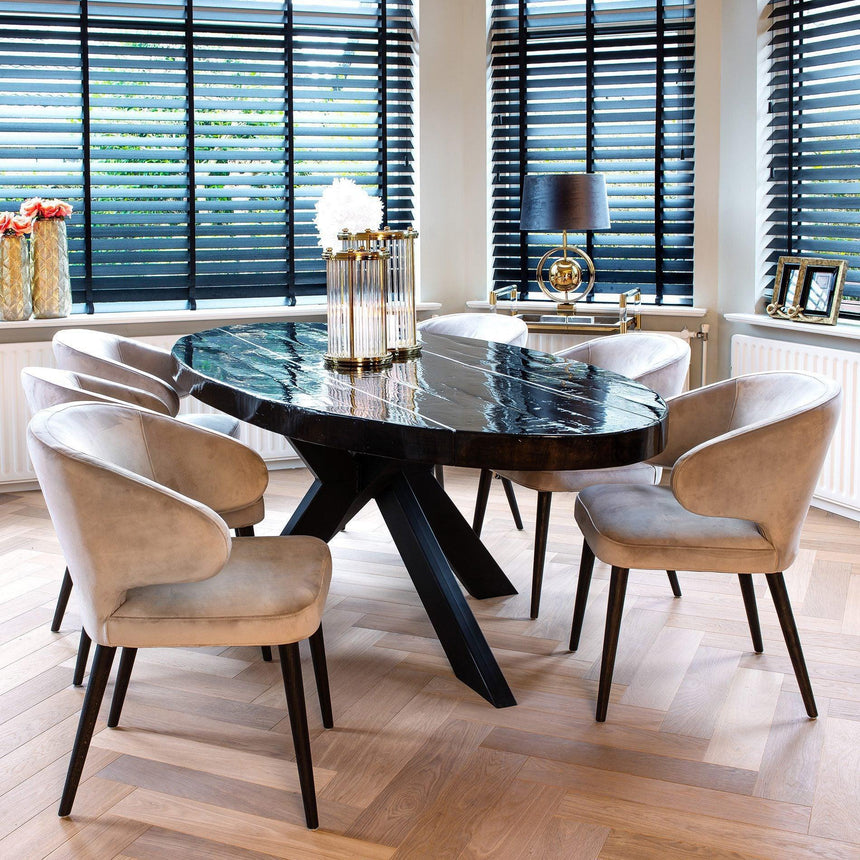 Indigo bársony szék-5