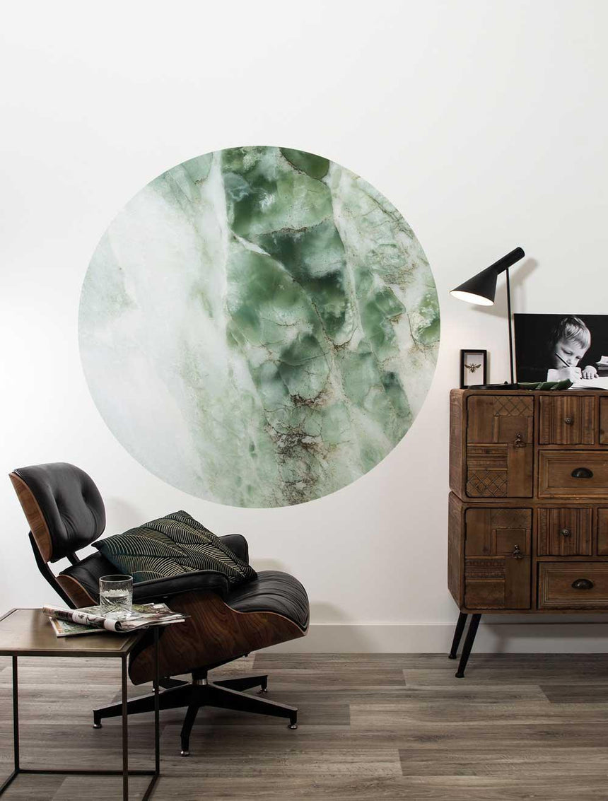 Marble zöld kerek tapéta S-1
