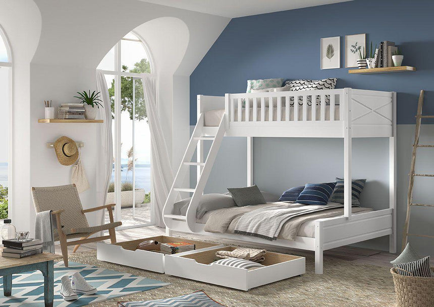 Scott 95LA wooden bunk bed with bed linen holder