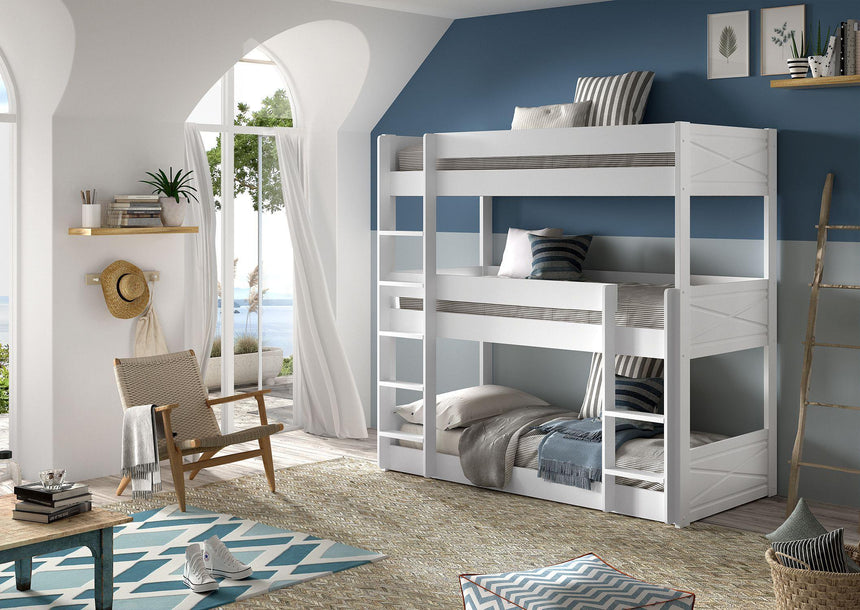Scott 90 wooden three-tier children's bed