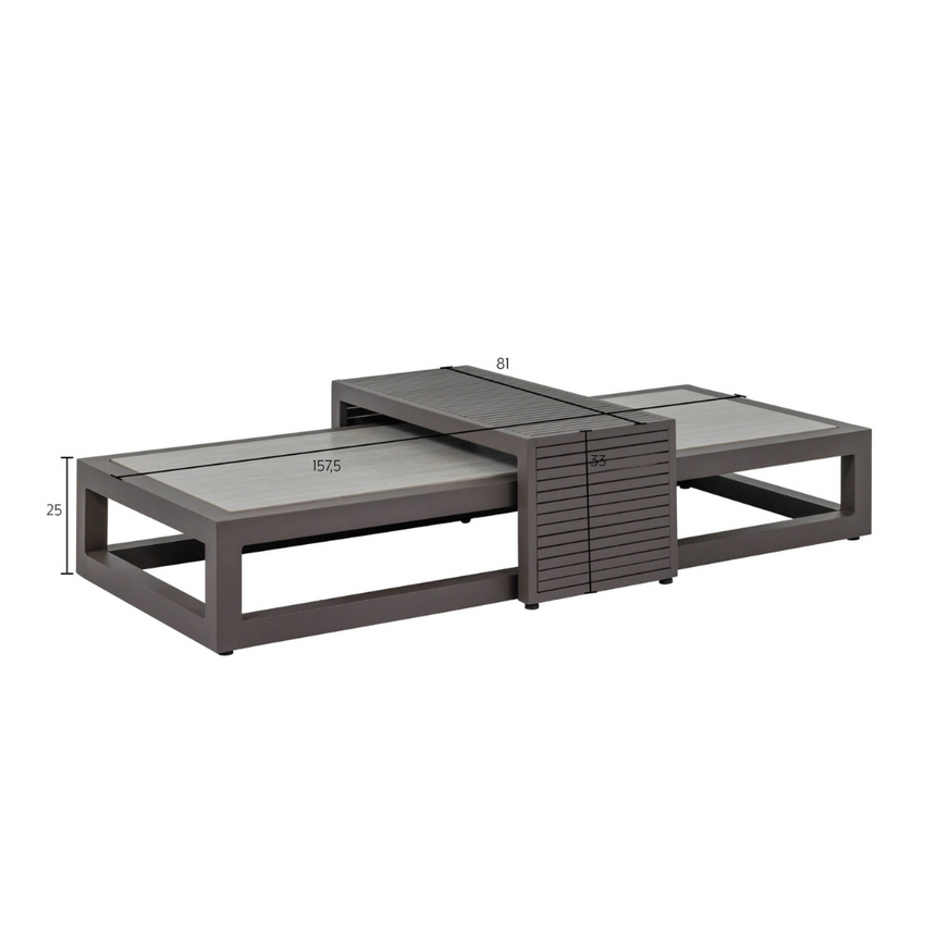 Santorini fém kerti lerakóasztal