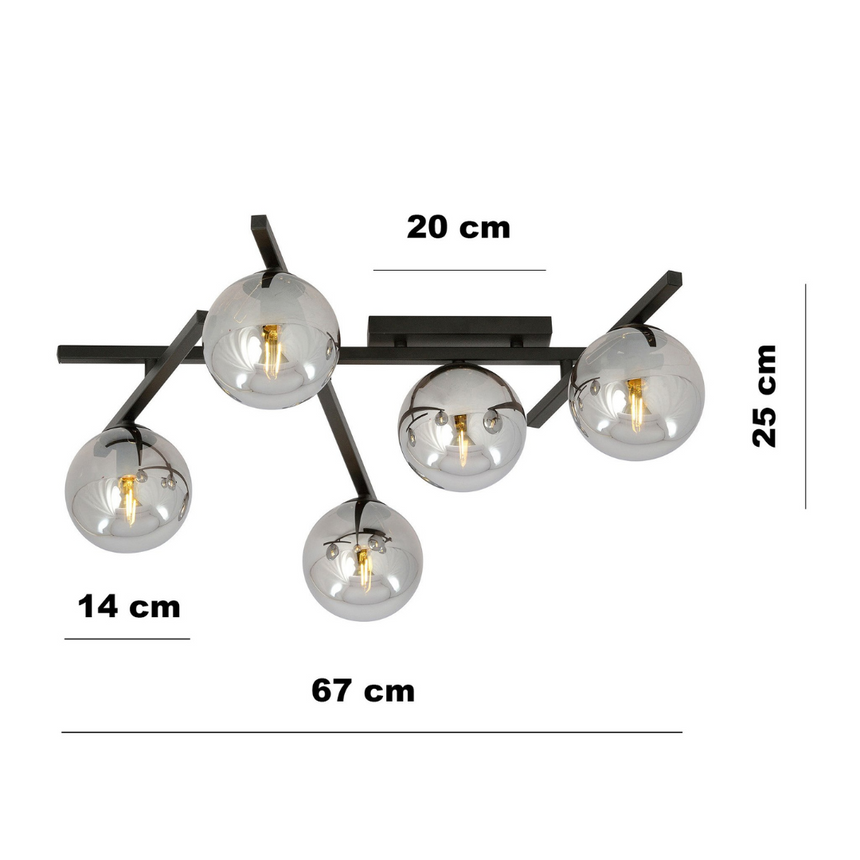 Smart 5 fém mennyezeti lámpa