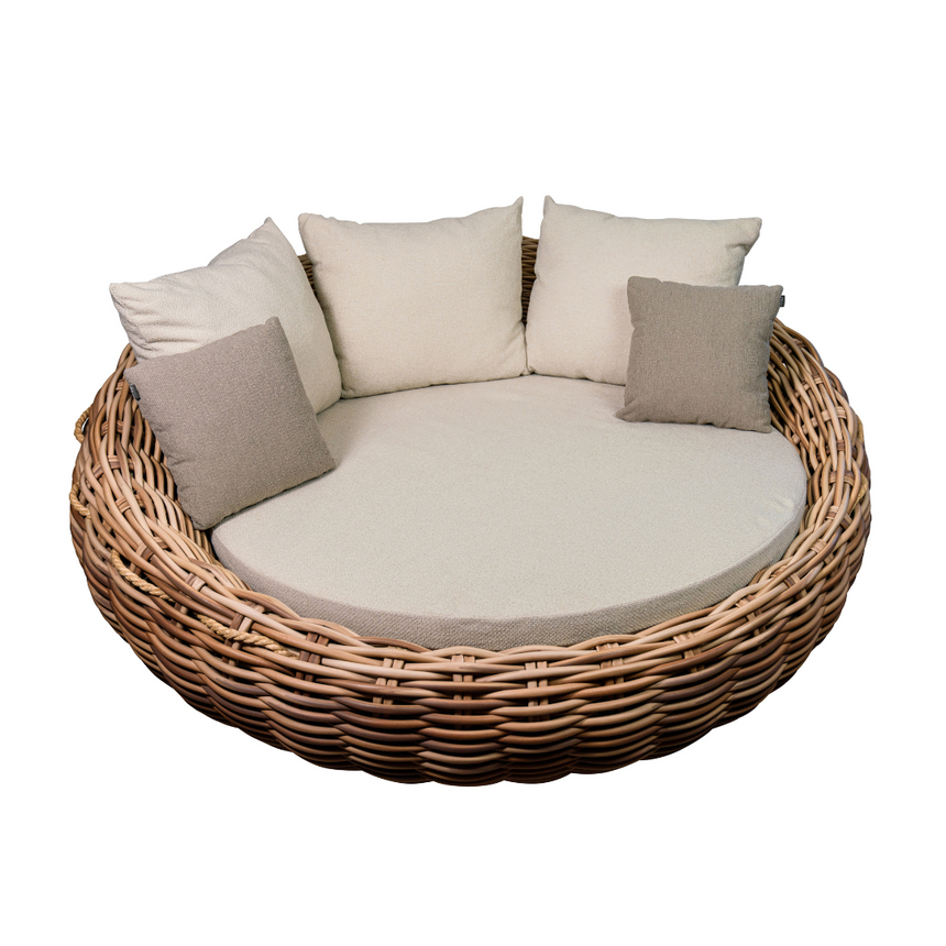 Cocoon bouclé sun lounger