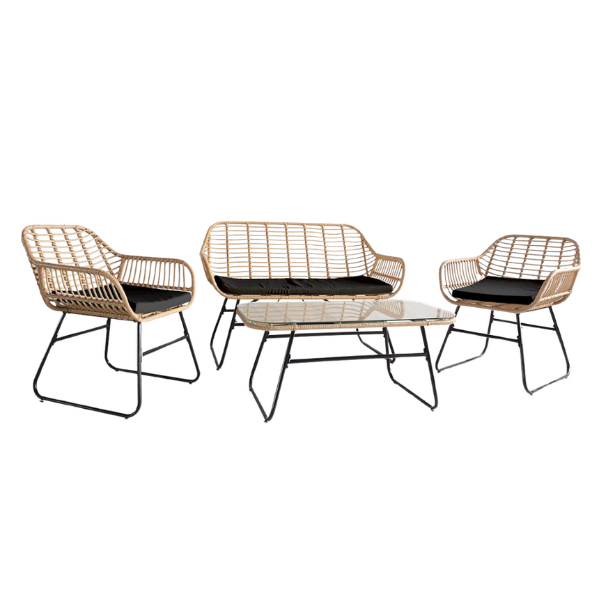 Ibiza műrattan kerti szett