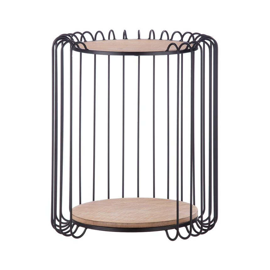 Round metal storage table