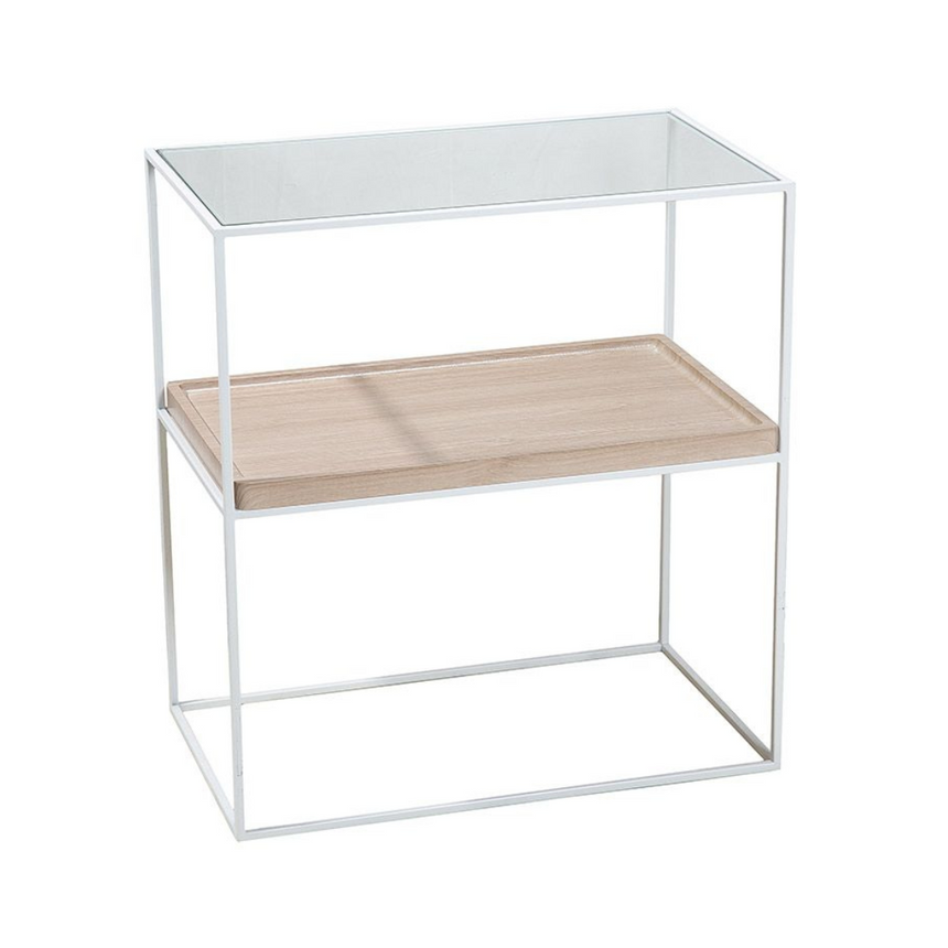 Rectangular metal storage table