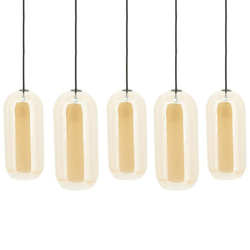 Shona 5 glass pendant lamp
