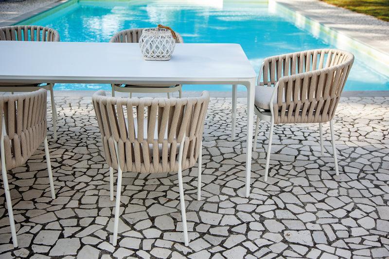 Bahamas metal garden table 220x100