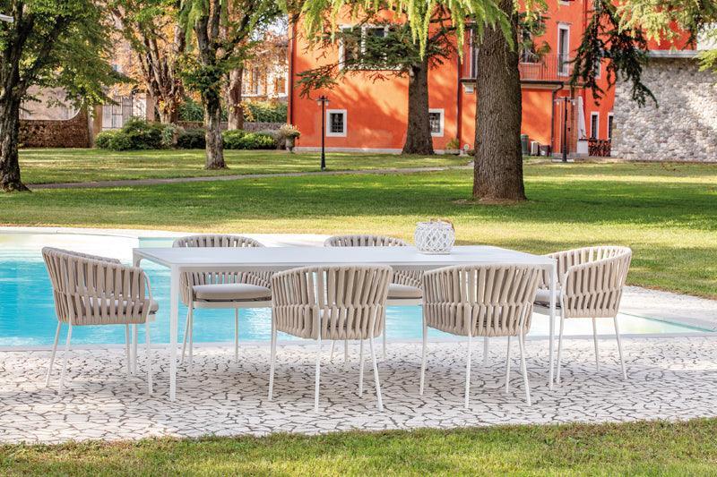 Bahamas metal garden table 220x100