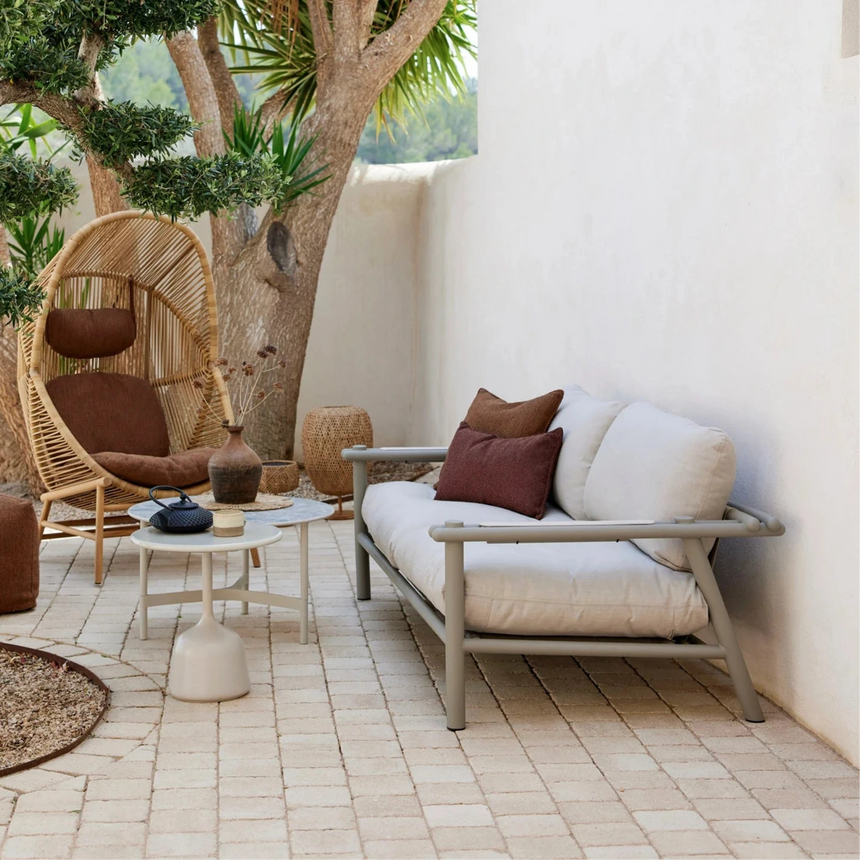 Sticks 2 személyes szövet kerti kanapé fém lábbal