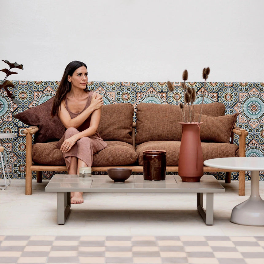 Glaze kő kerti dohányzóasztal 120x70