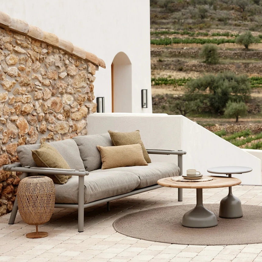 Sticks 2 személyes szövet kerti kanapé fém lábbal