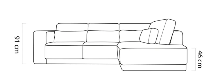 Tirana L jobbos sarokkanapé