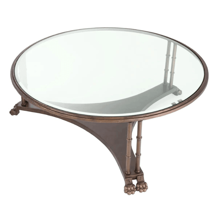 Lioness glass coffee table