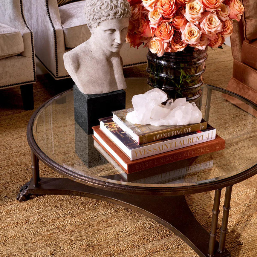 Lioness glass coffee table