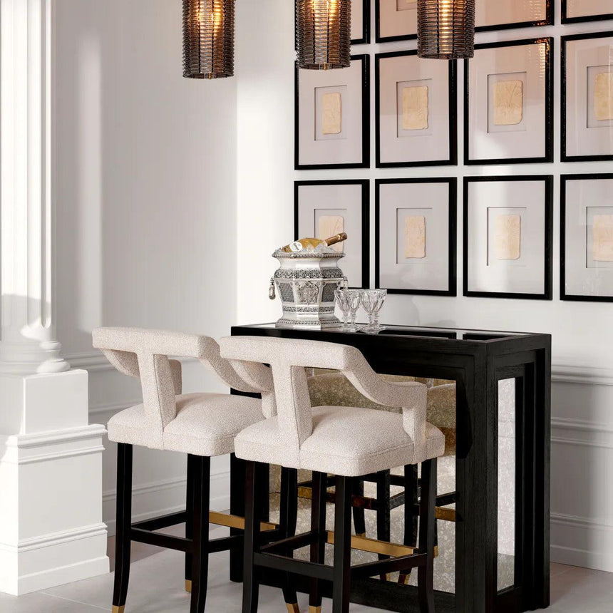 Metropolitan antique mirror glass bar counter