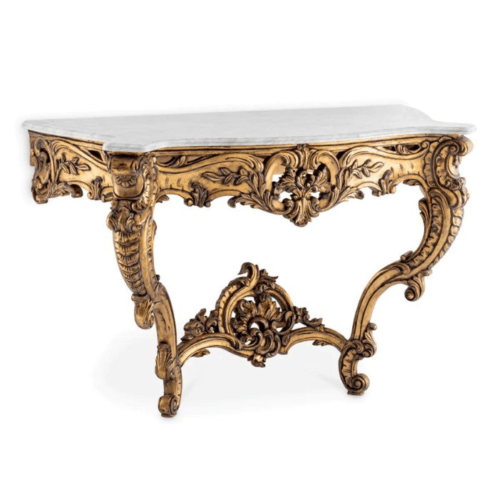 Rococo marble console table