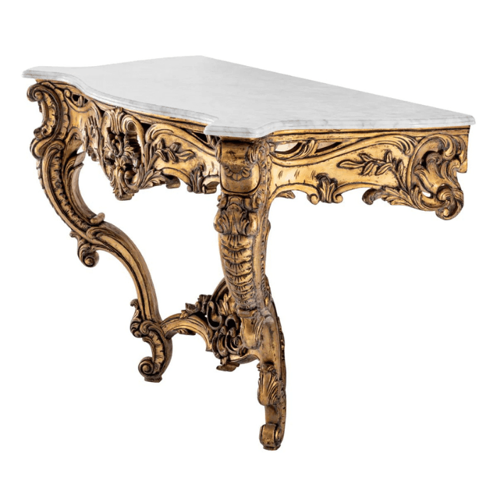 Rococo marble console table