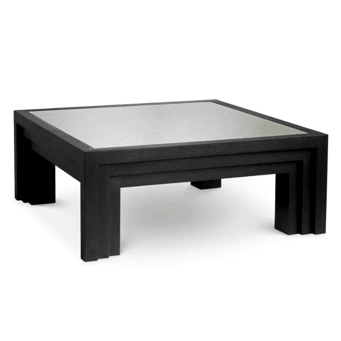 Metropolitan antique mirror glass coffee table