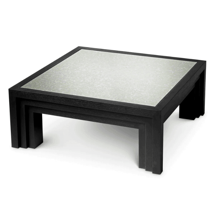 Metropolitan antique mirror glass coffee table