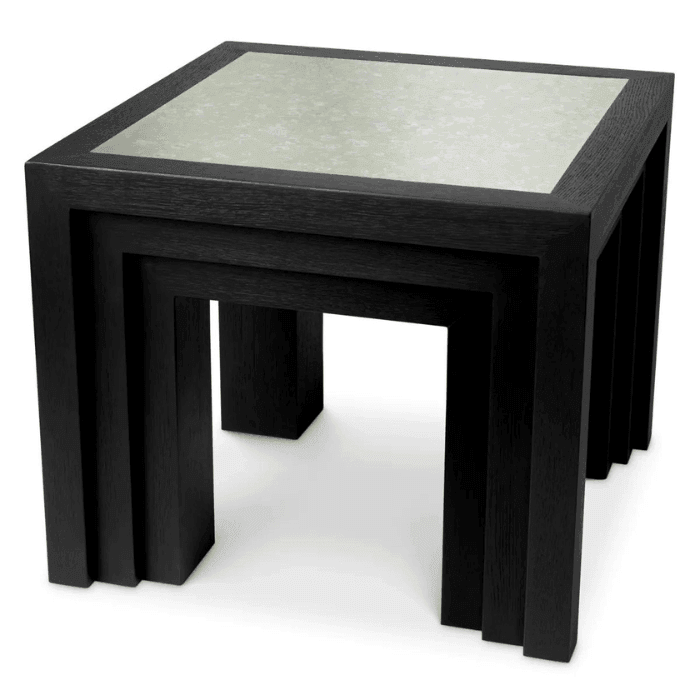 Metropolitan antique mirrored glass side table