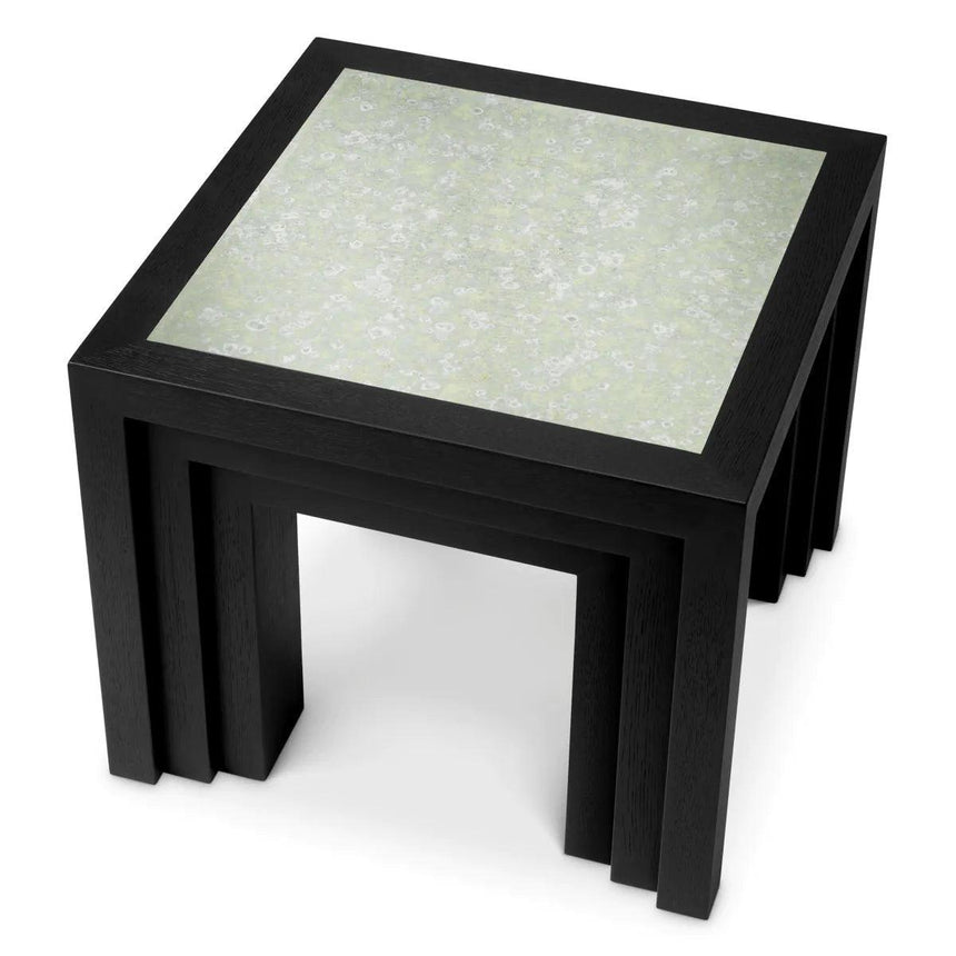Metropolitan antique mirrored glass side table