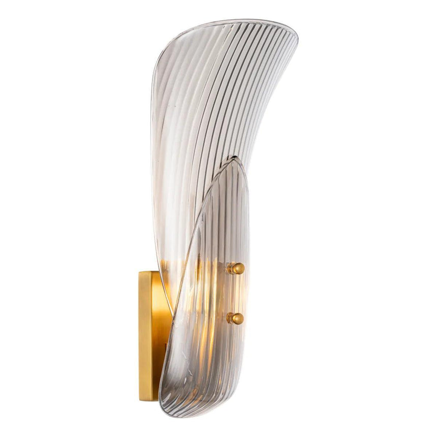 Amun smoked glass wall lamp