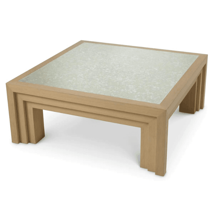 Metropolitan antique mirror glass coffee table