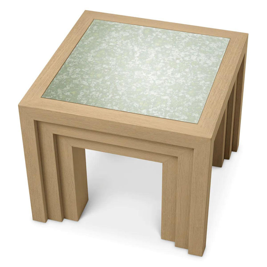 Metropolitan antique mirrored glass side table