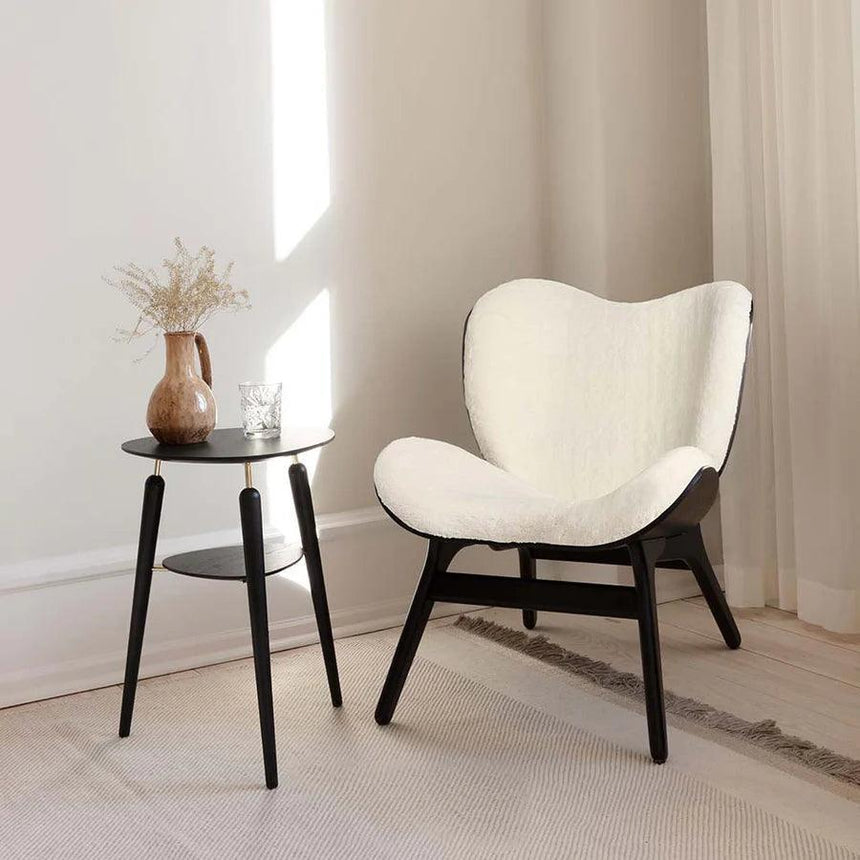 The Conversation Piece Faux Fur Armchair with Black Frame