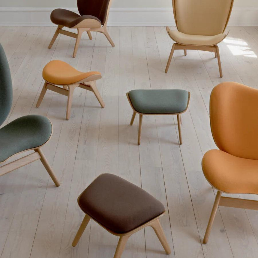 A Conversation Piece szövet lábtartó natúr kerettel