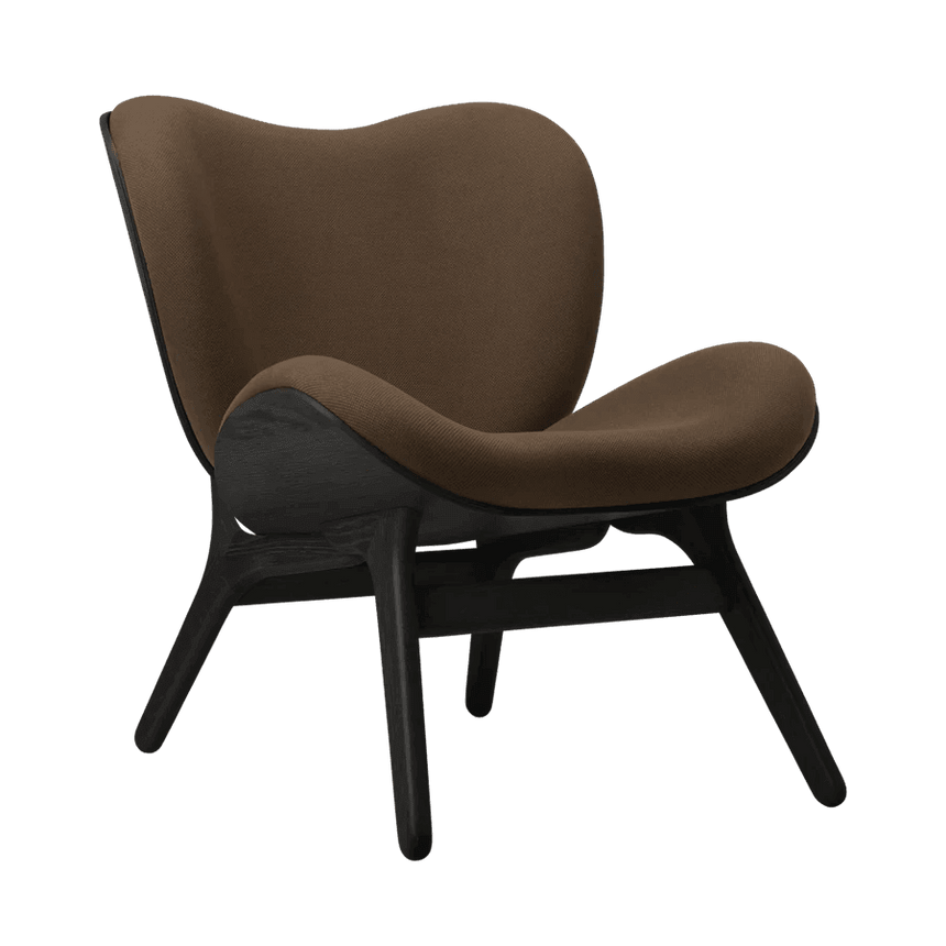 A Conversation Piece szövet fotel fekete kerettel