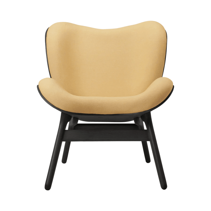 A Conversation Piece szövet fotel fekete kerettel