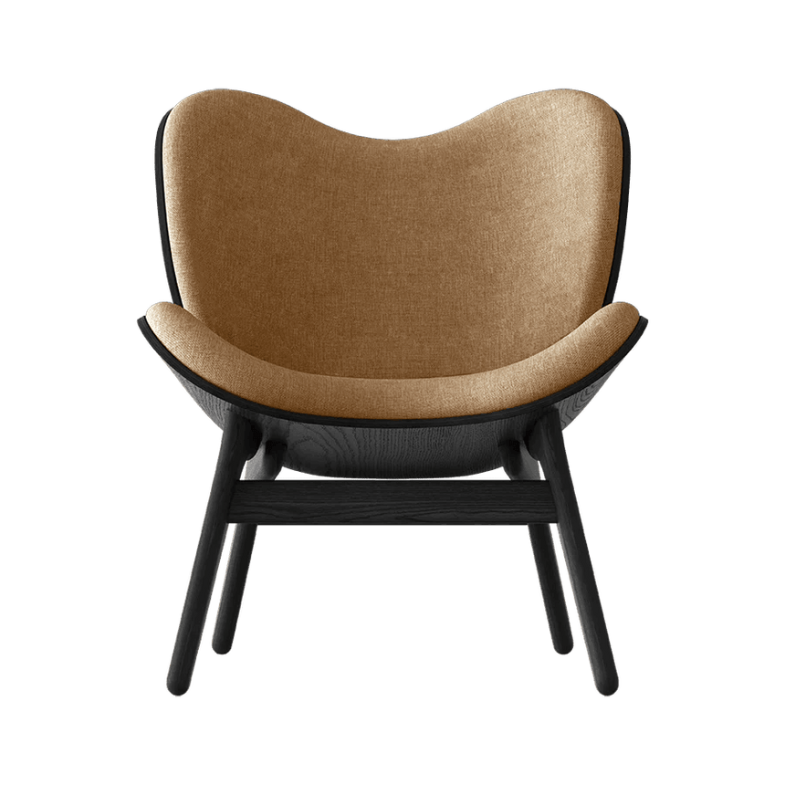 A Conversation Piece szövet fotel fekete kerettel