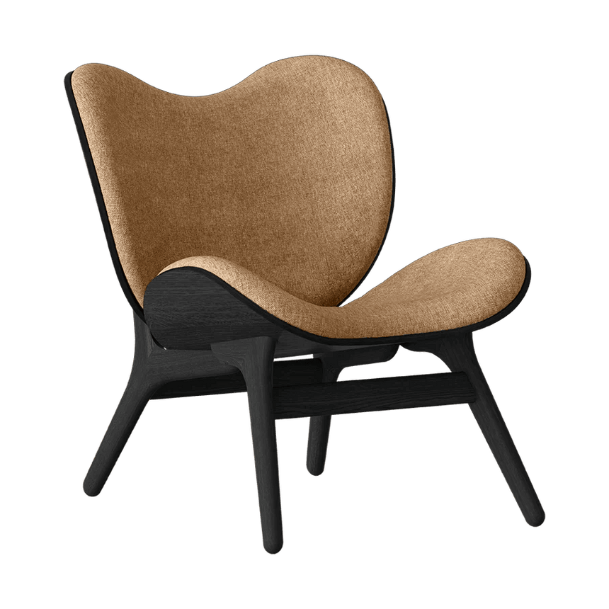 A Conversation Piece szövet fotel fekete kerettel