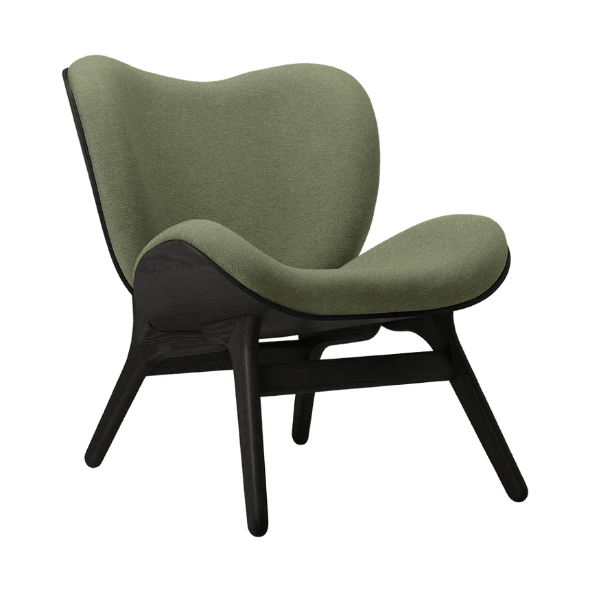 A Conversation Piece szövet fotel fekete kerettel