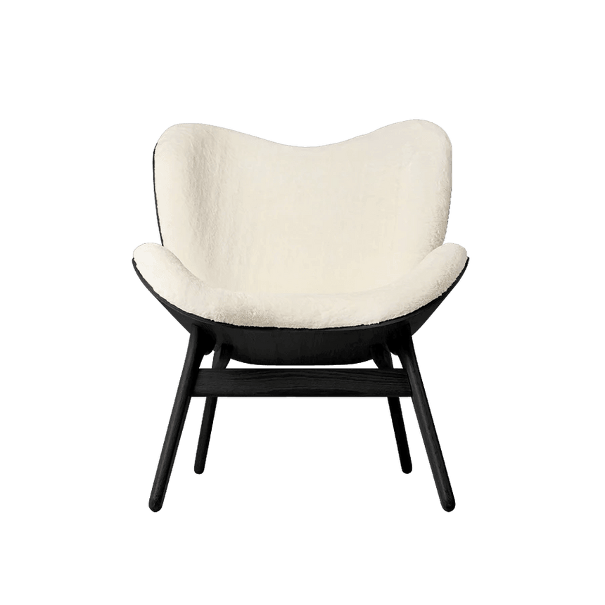 The Conversation Piece Faux Fur Armchair with Black Frame