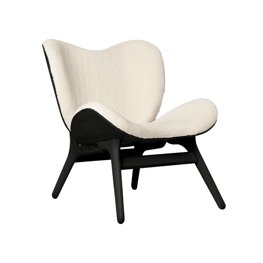 The Conversation Piece Faux Fur Armchair with Black Frame