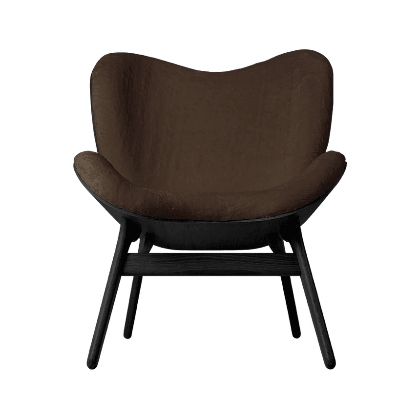 The Conversation Piece Faux Fur Armchair with Black Frame