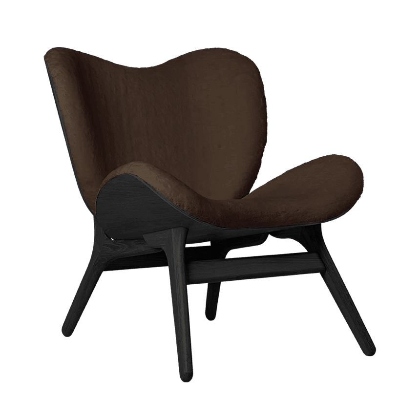 The Conversation Piece Faux Fur Armchair with Black Frame