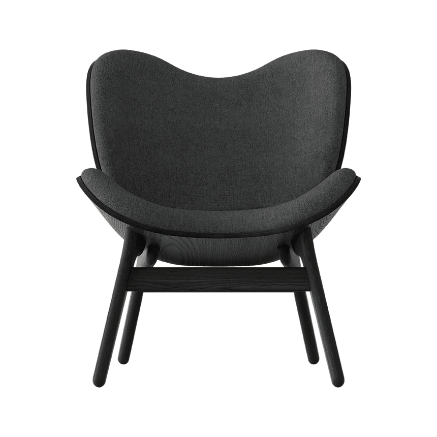 A Conversation Piece szövet fotel fekete kerettel