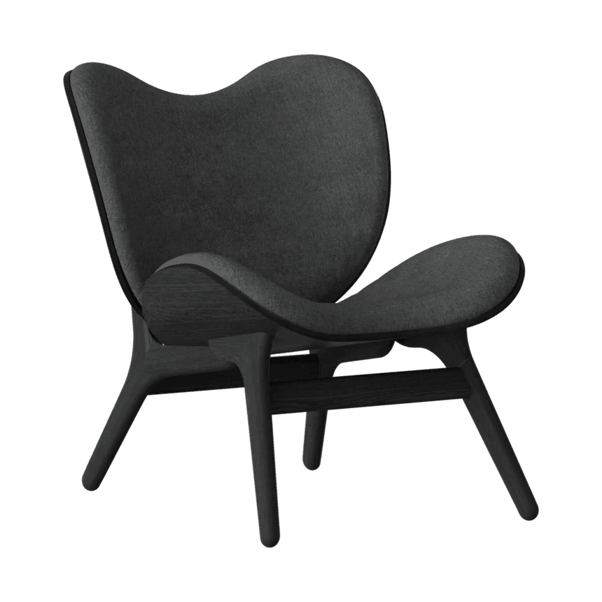 A Conversation Piece szövet fotel fekete kerettel