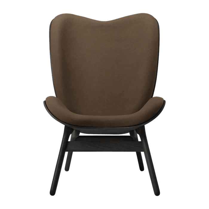 A Conversation Piece szövet magas fotel fekete kerettel