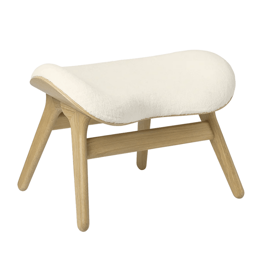 A Conversation Piece műszőrme lábtartó natúr kerettel