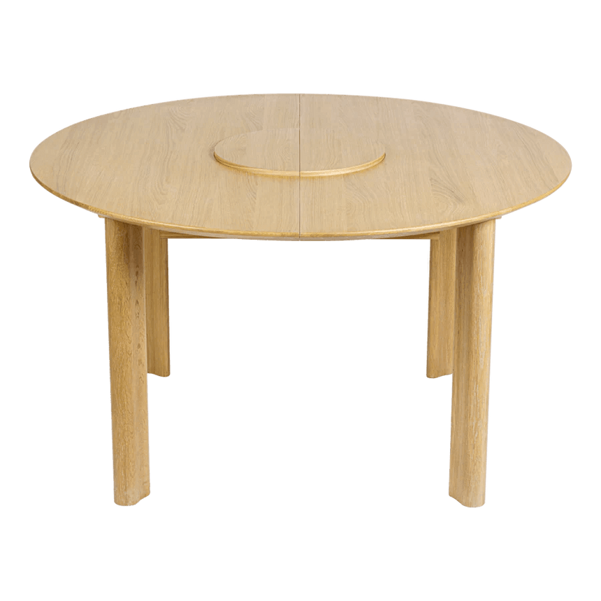 Smooth Comfort Circle extendable wooden table Ø132