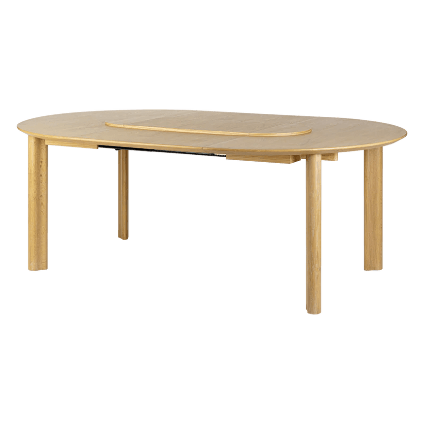 Smooth Comfort Circle extendable wooden table Ø132