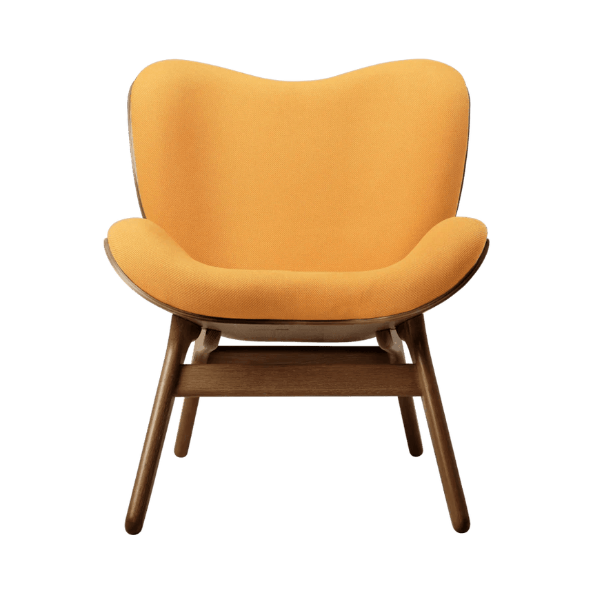 A Conversation Piece szövet fotel sötét kerettel