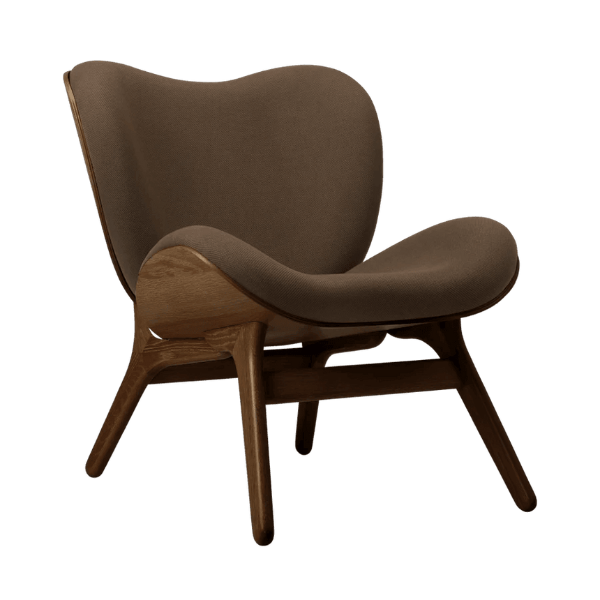 A Conversation Piece szövet fotel sötét kerettel