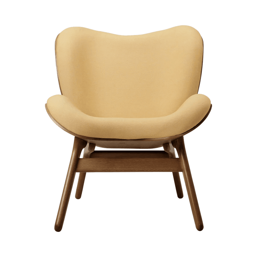 A Conversation Piece szövet fotel sötét kerettel