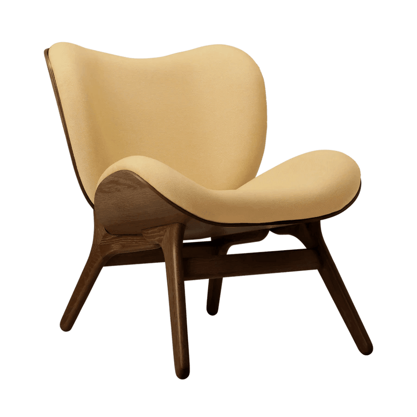 A Conversation Piece szövet fotel sötét kerettel